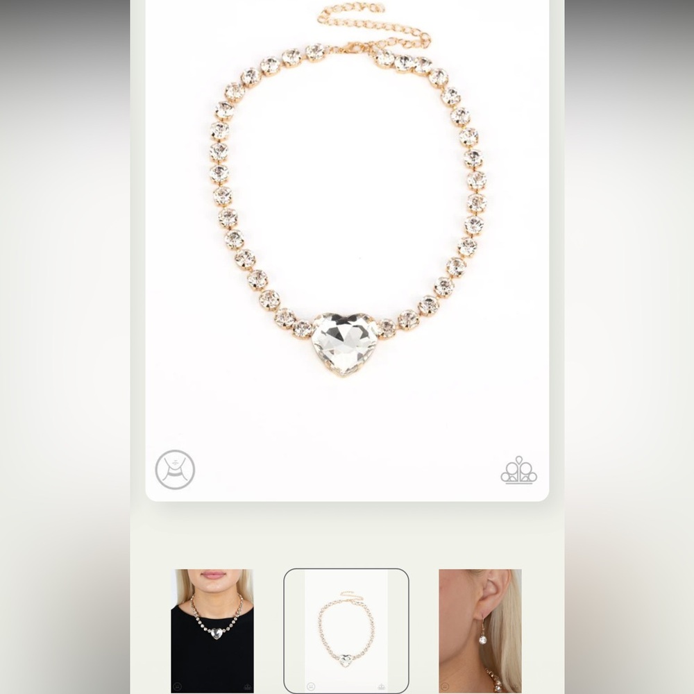 🤍🤍🤍 “HEART IN MY THROAT” GOLD NECKLACE ~ PAPARAZZI❗️🤍🤍🤍 - Picture 5 of 5